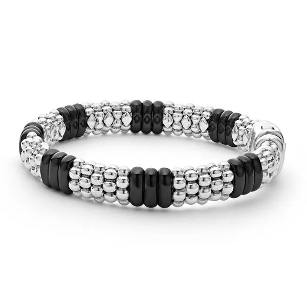 Black Caviar Ceramic Caviar Beaded Bracelet | 9mm Image 2 Hingham Jewelers Hingham, MA