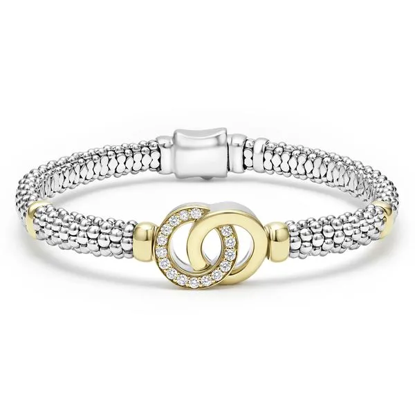 Signature Caviar Two-Tone Interlocking Diamond Caviar Bracelet | 6mm Hingham Jewelers Hingham, MA