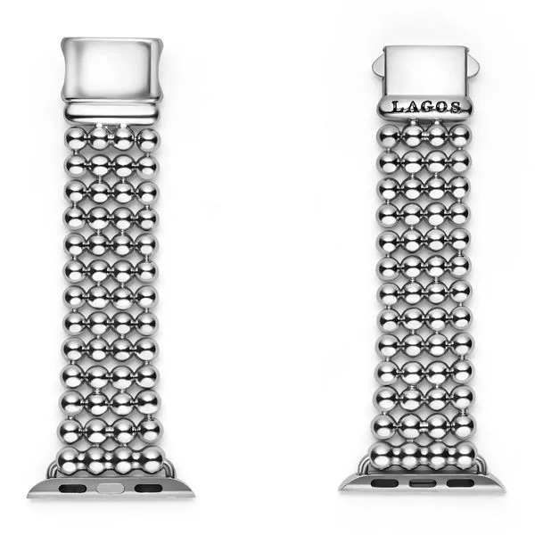 Smart Caviar Stainless Steel Infinite Caviar Beaded Watch Bracelet - 38-45mm Image 2 Hingham Jewelers Hingham, MA