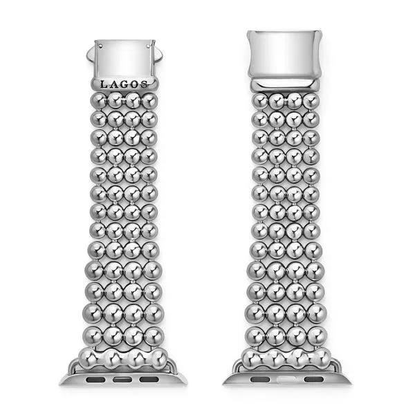 Smart Caviar Stainless Steel Infinite Caviar Beaded Watch Bracelet - 42mm-49mm Image 2 Hingham Jewelers Hingham, MA