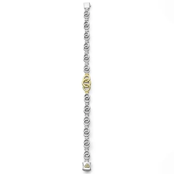 Signature Caviar Two-Tone Interlocking Link Bracelet