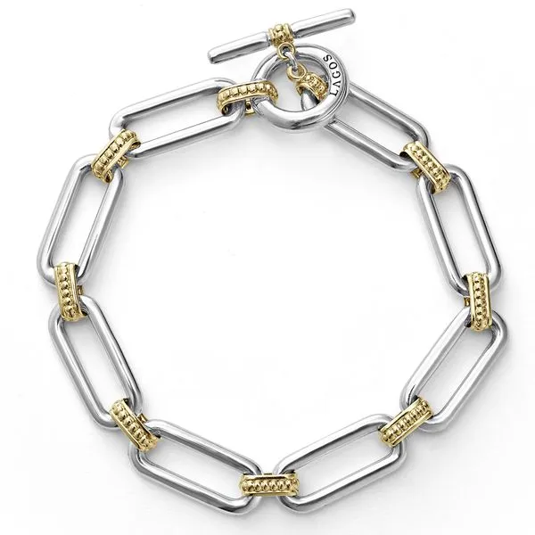 Signature Caviar Two Tone Link Bracelet Hingham Jewelers Hingham, MA