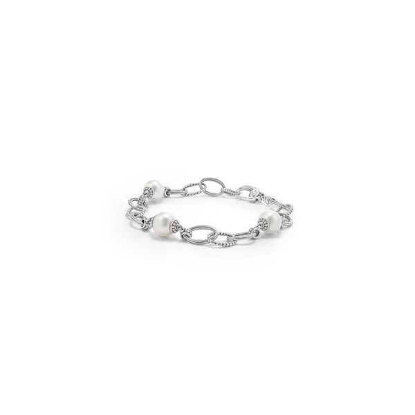 Luna Caviar Pearl Link Bracelet Image 2 Hingham Jewelers Hingham, MA
