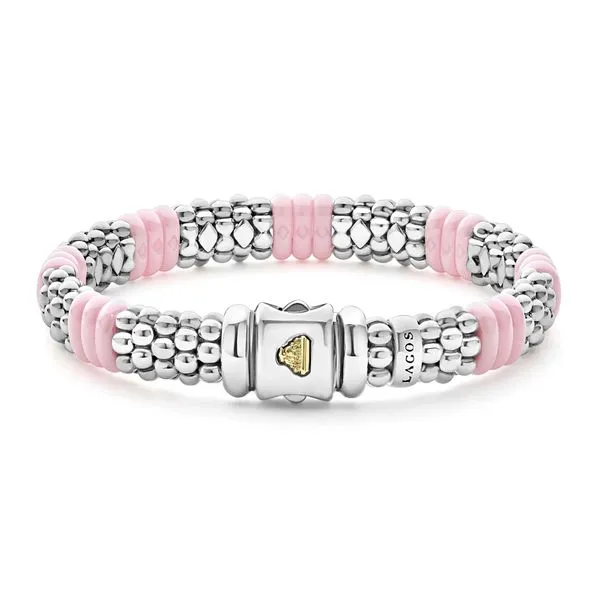 Pink Caviar Pink Ceramic Caviar Beaded Bracelet | 9mm