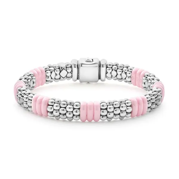 Pink Caviar Pink Ceramic Caviar Beaded Bracelet | 9mm