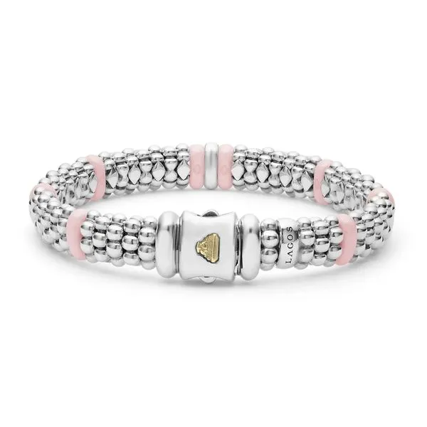 Pink Caviar Pink Single Station Diamond Caviar Bracelet | 9mm Image 2 Hingham Jewelers Hingham, MA