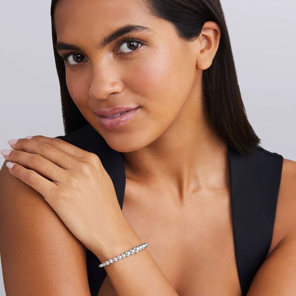 Caviar Bubbly Silver Beaded Cuff Bracelet Image 2 Hingham Jewelers Hingham, MA