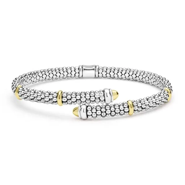 Signature Caviar Two-Tone Caviar Versa Bypass Bracelet