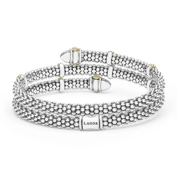 Caviar Lux Two-Tone Caviar Diamond Versa Wrap Bracelet