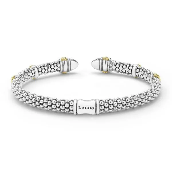 Caviar Lux Two-Tone Caviar Diamond Versa Torque Bracelet