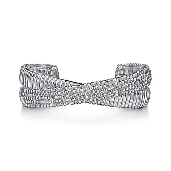 Multi-Texture Criss-Cross Cuff Bracelet