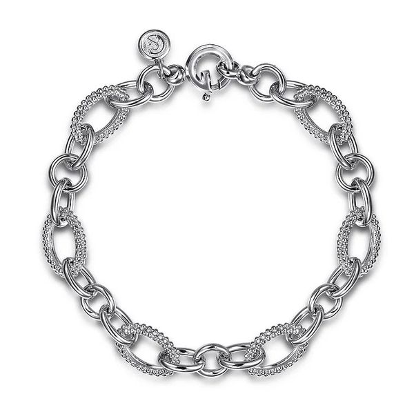 Textured Oval Link Bracelet Hingham Jewelers Hingham, MA