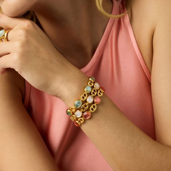 Iridescent Aquamarine Blue Laguna Stone Bracelet Image 3 Hingham Jewelers Hingham, MA