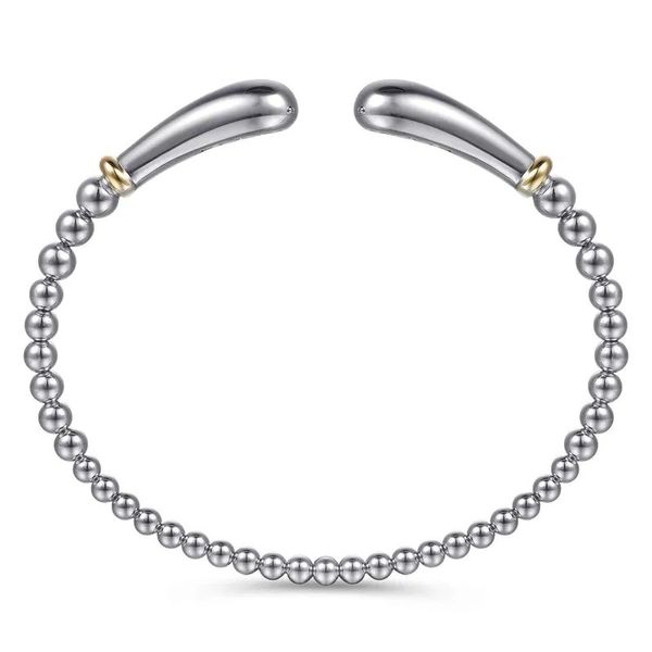 Beaded Pear Shape Split Cuff Bracelet Image 3 Hingham Jewelers Hingham, MA