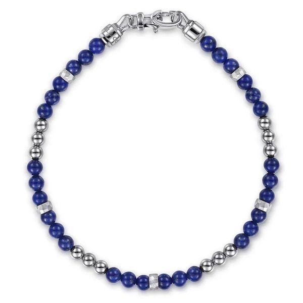 Silver and Lapis Bead Bracelet Hingham Jewelers Hingham, MA