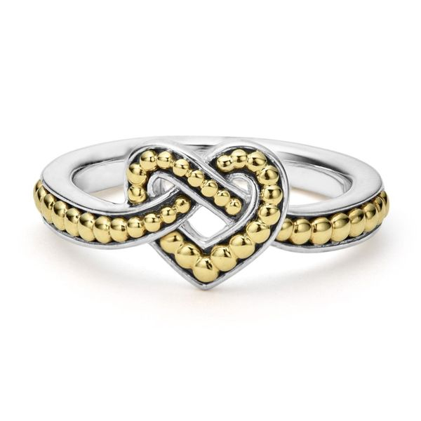 Beloved Small Two Tone Heart Ring Image 2 Hingham Jewelers Hingham, MA