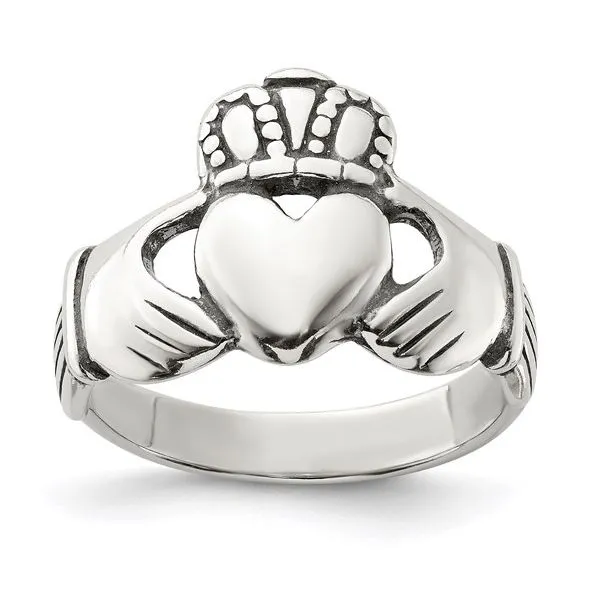 Antiqued Claddagh Ring Hingham Jewelers Hingham, MA