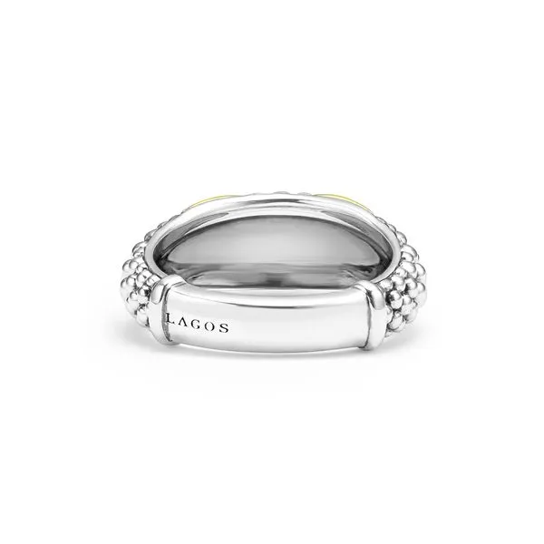 Embrace Two-Tone X Caviar Ring Image 4 Hingham Jewelers Hingham, MA