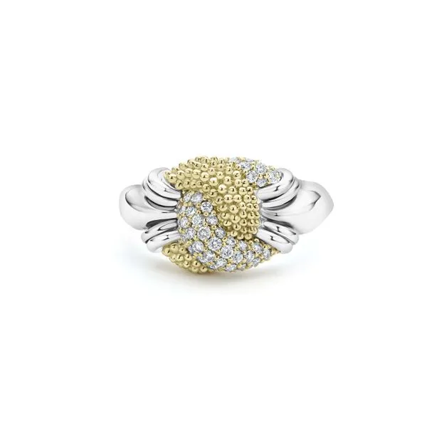 Caviar Lux Small Caviar Diamond Knot Ring Image 2 Hingham Jewelers Hingham, MA