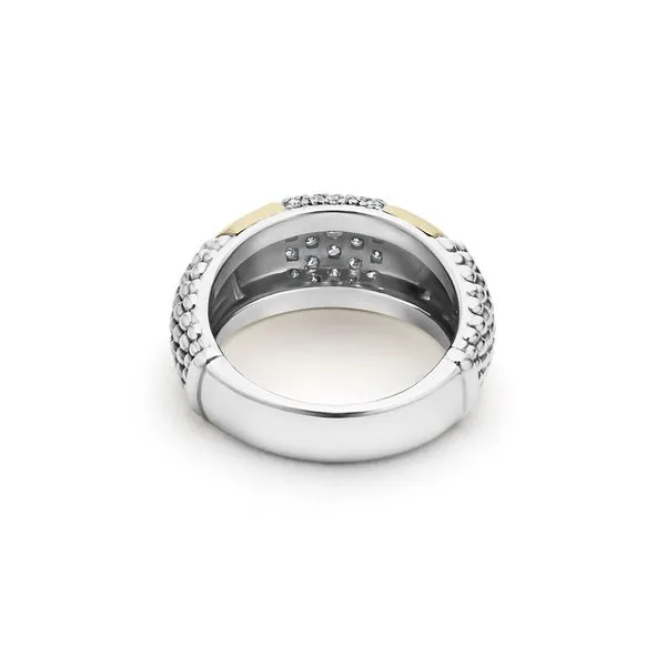 High Bar Gold Station Diamond Ring Image 3 Hingham Jewelers Hingham, MA
