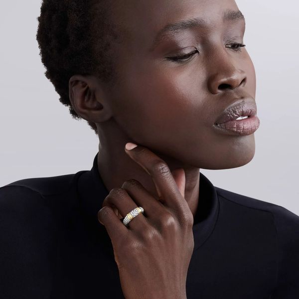 Signature Caviar Two-Tone Caviar Diamond Ring | 6mm Image 2 Hingham Jewelers Hingham, MA