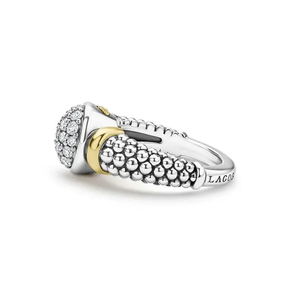 Signature Caviar Two-Tone Oval Caviar Diamond Ring