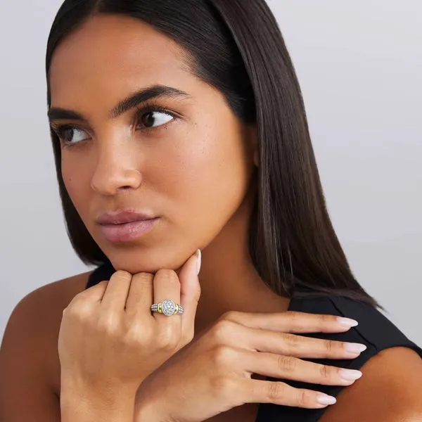 Signature Caviar Two-Tone Oval Caviar Diamond Ring