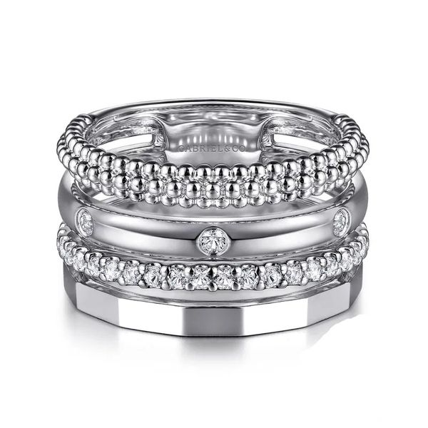 White Sapphire Easy Stackable Ring Hingham Jewelers Hingham, MA