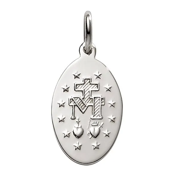Small Miraculous Medal Charm Image 2 Hingham Jewelers Hingham, MA