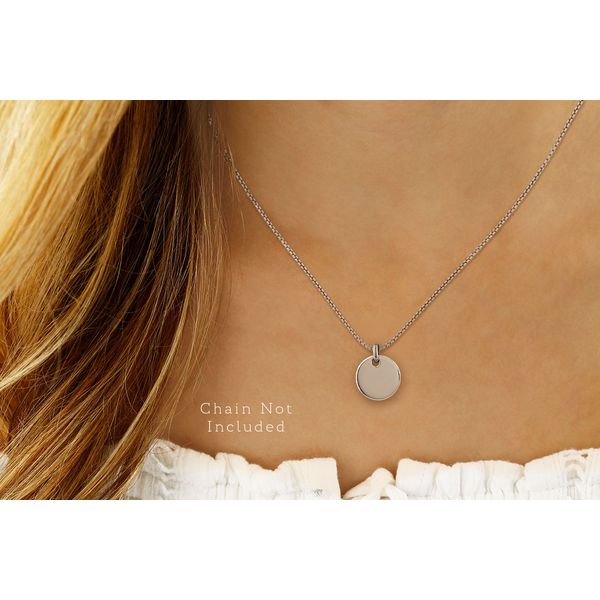 Polished Disc Charm or Pendant Image 2 Hingham Jewelers Hingham, MA