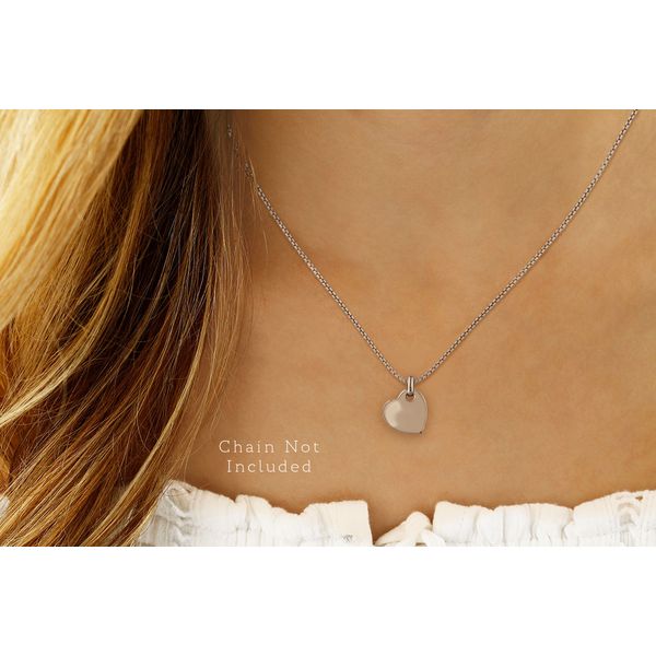 Polished Heart Charm or Pendant Image 2 Hingham Jewelers Hingham, MA