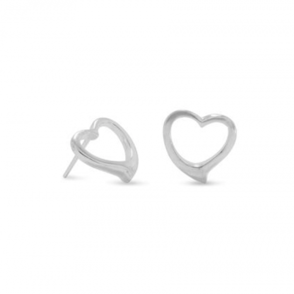 Silver Heart Earrings Hingham Jewelers Hingham, MA