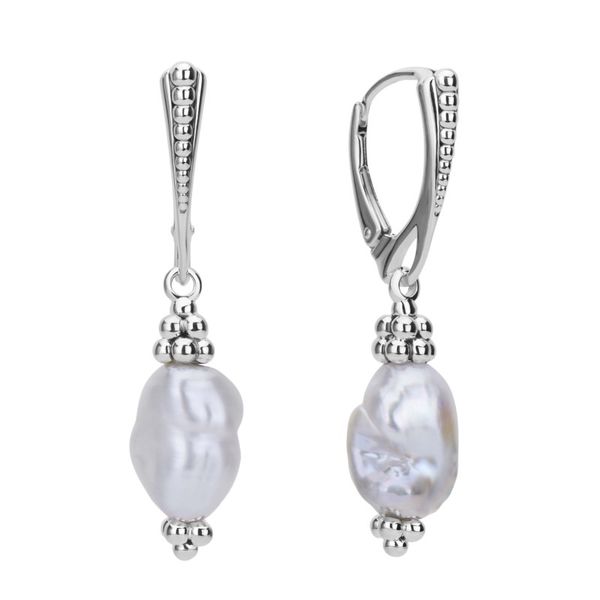 Luna Pearl Drop Earrings Hingham Jewelers Hingham, MA