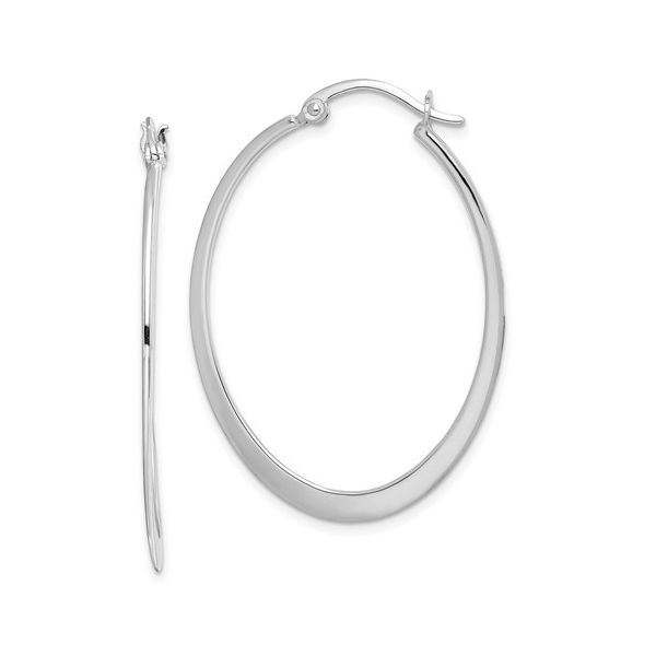 Flat Oval Hoops Hingham Jewelers Hingham, MA