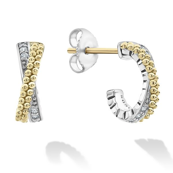 Caviar Lux Diamond Hoop Earrings Hingham Jewelers Hingham, MA