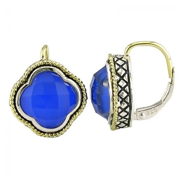 Trebol Blue Agate Earrings Hingham Jewelers Hingham, MA