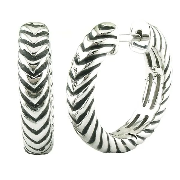 Textured Hoops Hingham Jewelers Hingham, MA