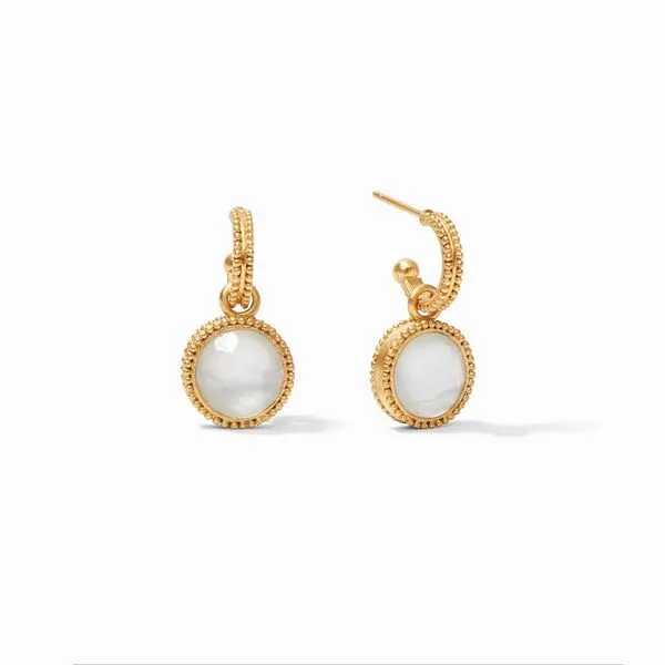 Fleur-de-Lis Hoop & Charm Earring Hingham Jewelers Hingham, MA