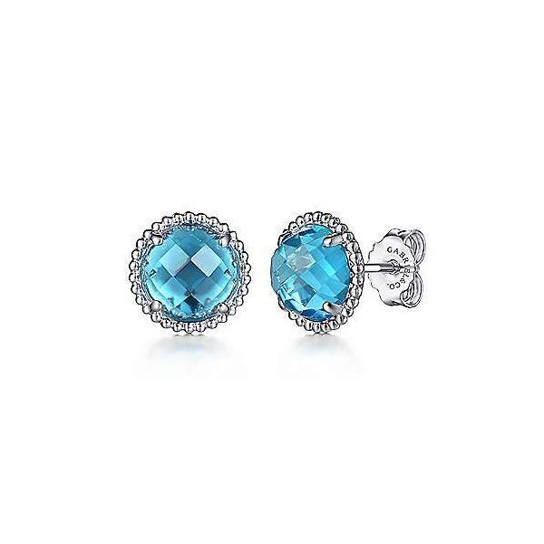 Blue Topaz Stud Earrings Hingham Jewelers Hingham, MA