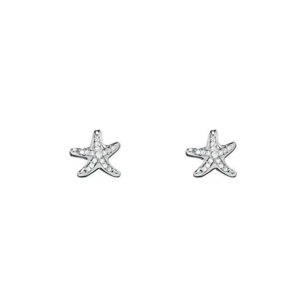 CZ Starfish Earrings Hingham Jewelers Hingham, MA
