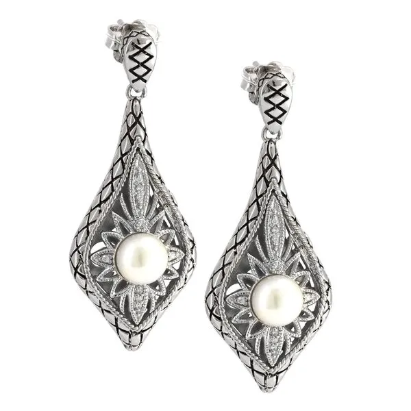Vida de Plata Pearl Drop Earrings Hingham Jewelers Hingham, MA