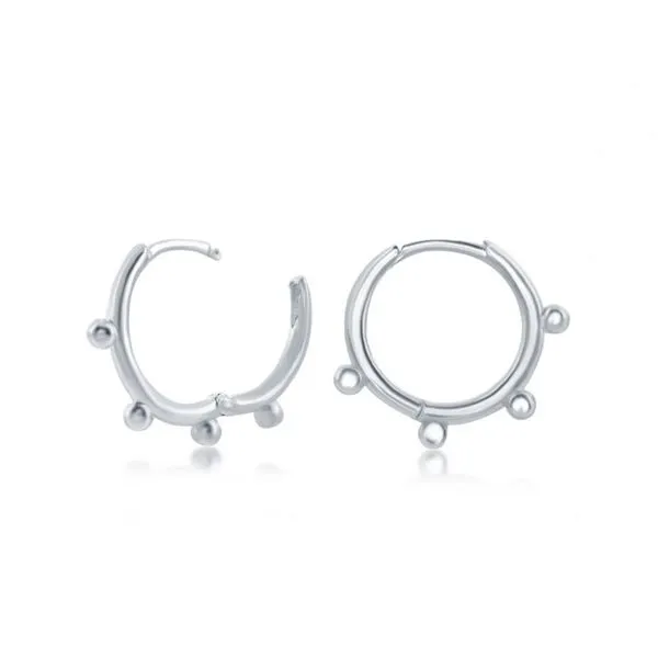 Small Studded Hoop Earrings Hingham Jewelers Hingham, MA