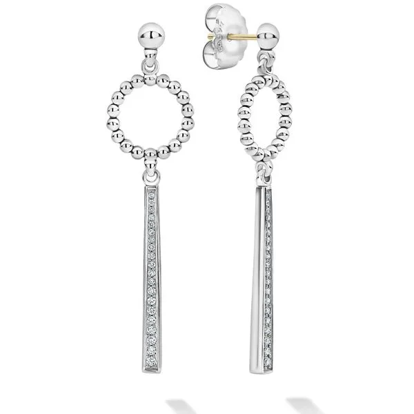 Caviar Spark Beaded Circle Diamond Drop Earrings Hingham Jewelers Hingham, MA