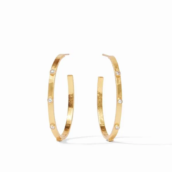 Crescent Stone Hoop Hingham Jewelers Hingham, MA