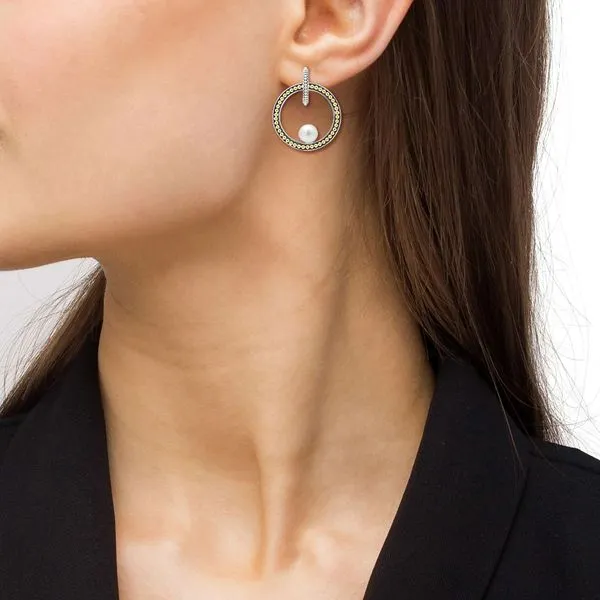 Luna Caviar Pearl Drop Earrings Image 3 Hingham Jewelers Hingham, MA