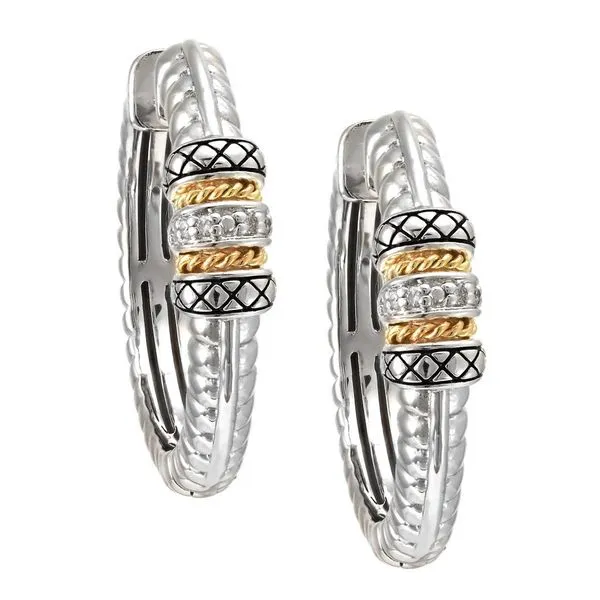 La Mezcla Pave Diamond Earring Hingham Jewelers Hingham, MA