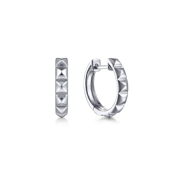 Grommet Pattern Huggie Hoop Earrings Hingham Jewelers Hingham, MA