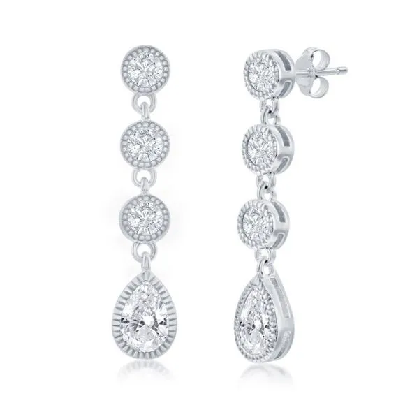CZ Drop Dangle Earrings Hingham Jewelers Hingham, MA