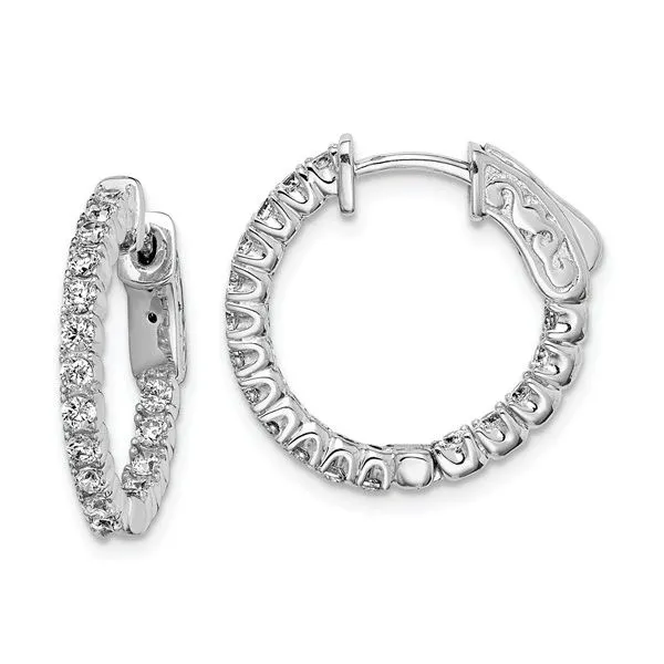 Cz inside out hoop earrings store