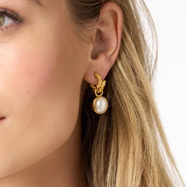 Nassau Hoop & Charm Earring Image 2 Hingham Jewelers Hingham, MA